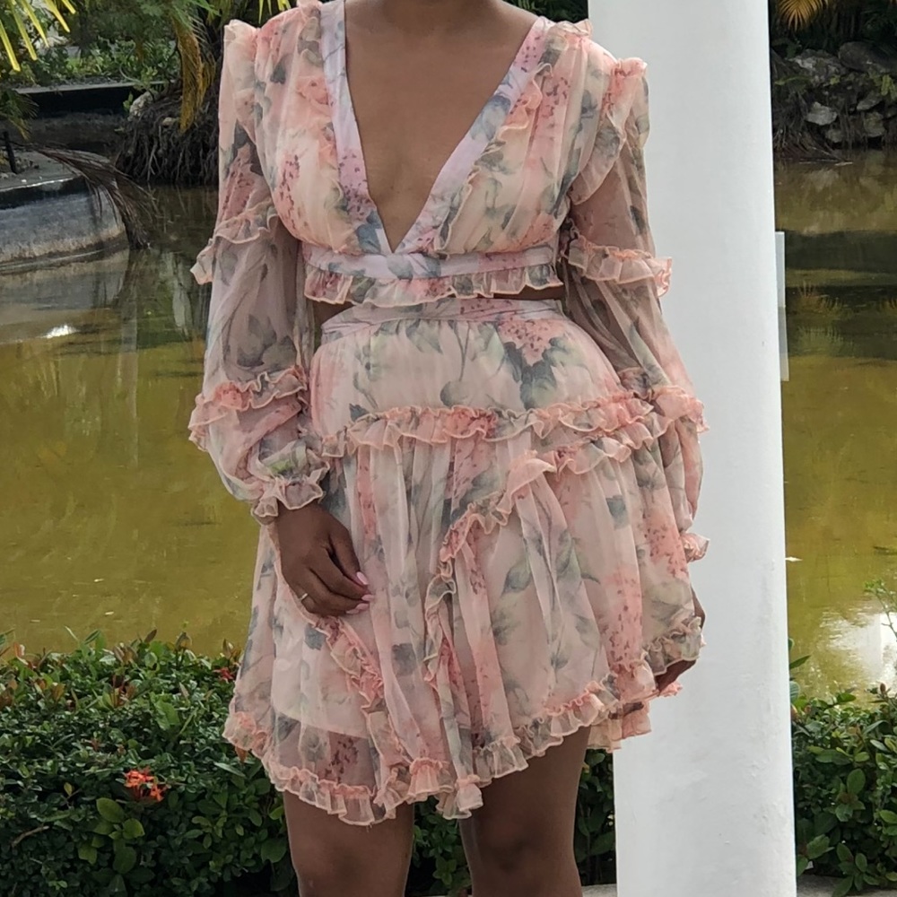 Ruffle floral dress